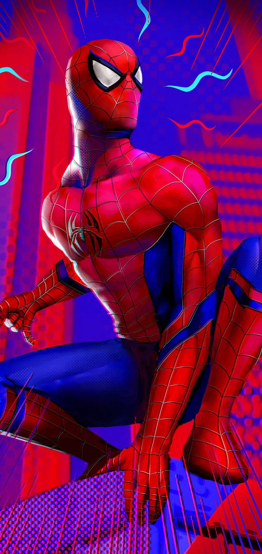 Spiderman taking a break from saving the world Wallpaper