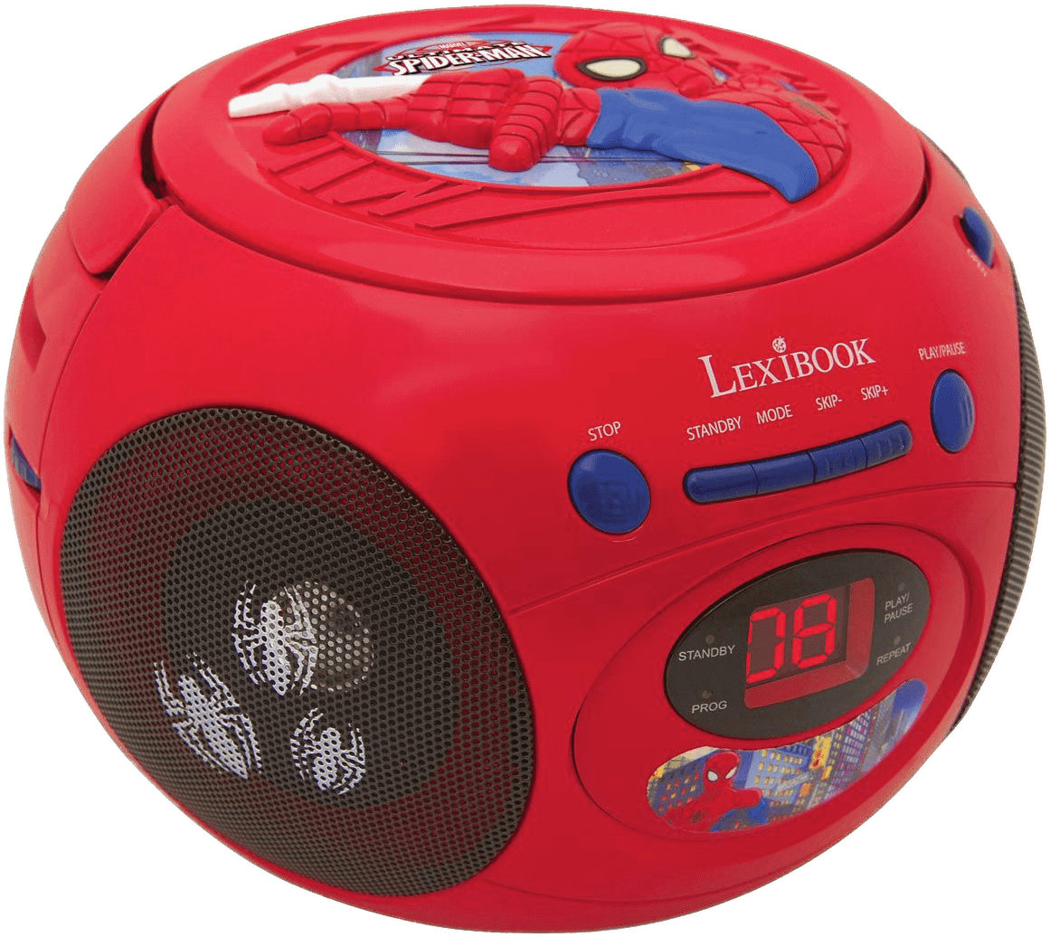 Spiderman Theme Boombox Red PNG