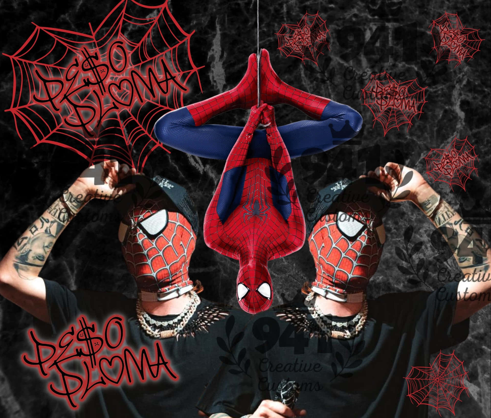 Spiderman Upside Down Aesthetic Wallpaper