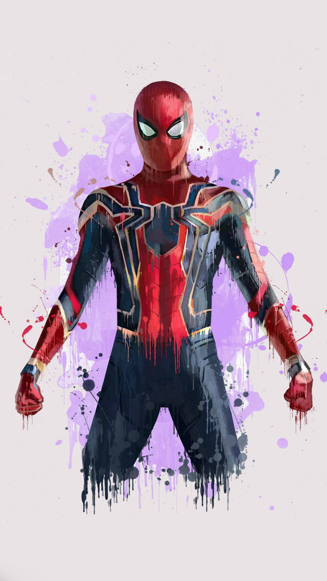 Spiderman Watercolor Art 4k Marvel Iphone Background