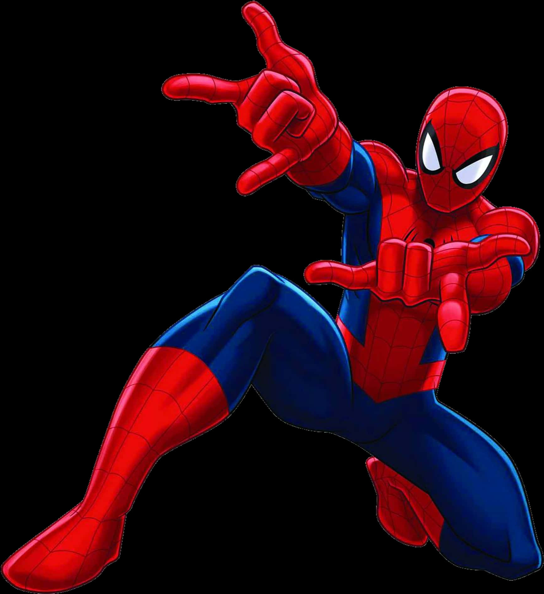 Spiderman Web Shooting Pose PNG
