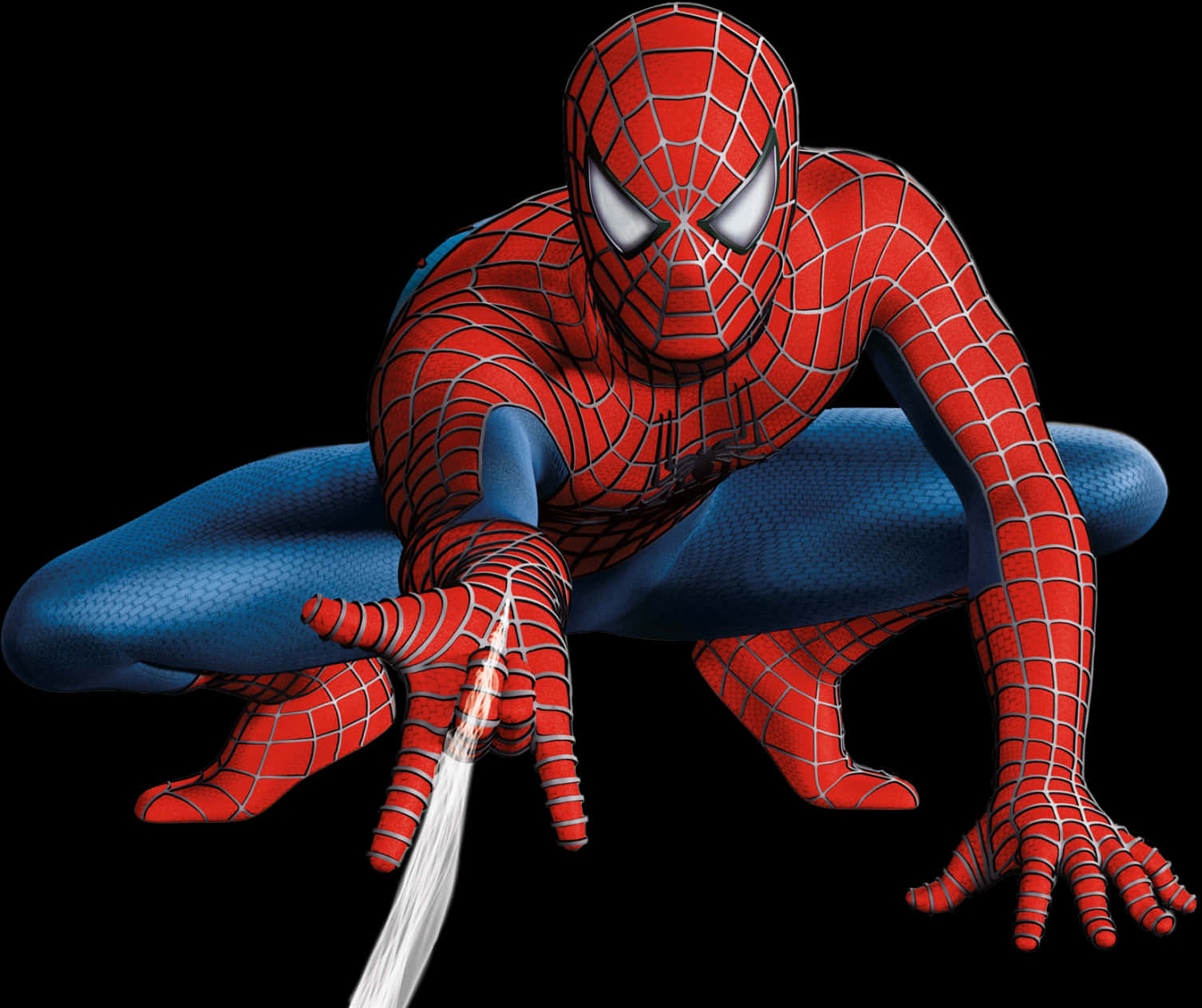 Spiderman Web Slinging Action PNG