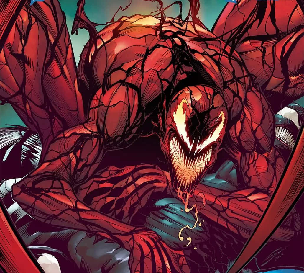 Spiderman Y Sus Aliados Luchan Contra El Villano Carnage En Maximum Carnage. Fondo de pantalla