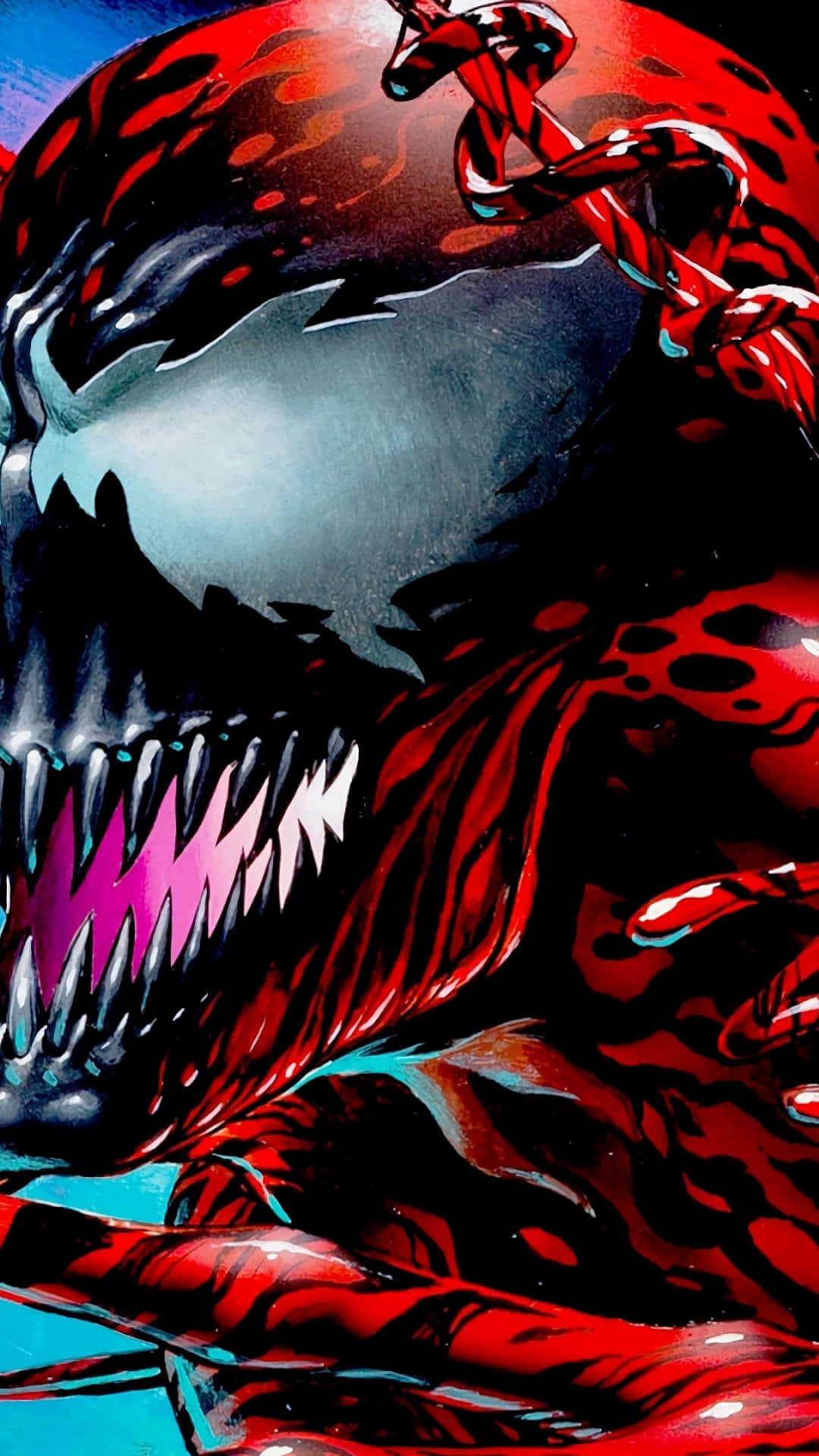 Spiderman Y Venom Se Unen Contra Carnage En La Serie De Cómics Maximum Carnage. Fondo de pantalla