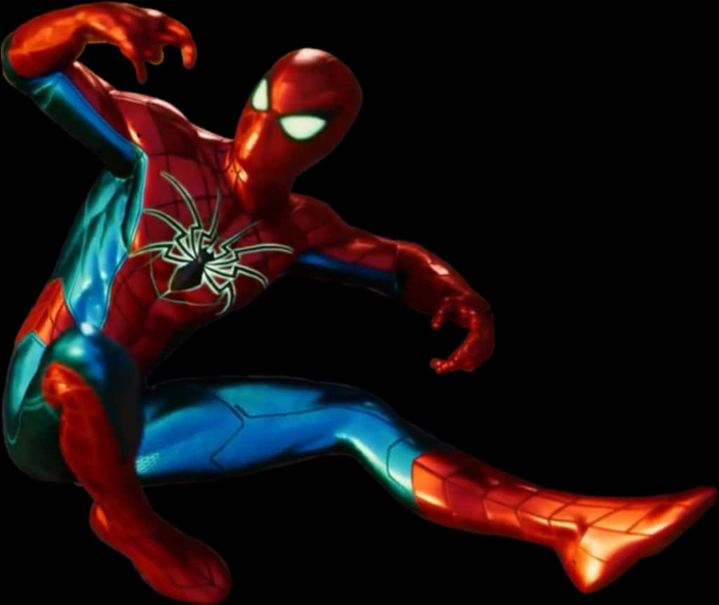 Spiderman_ Action_ Pose_ Clipart PNG