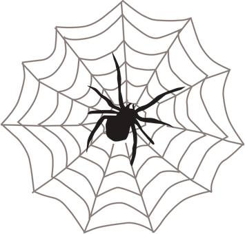 Spideron Web Silhouette PNG