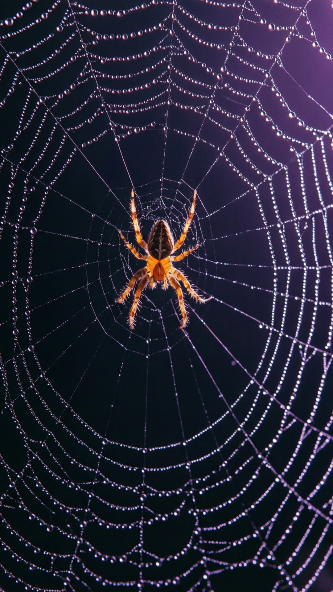 Spinnennetz-Tautropfen Wallpaper