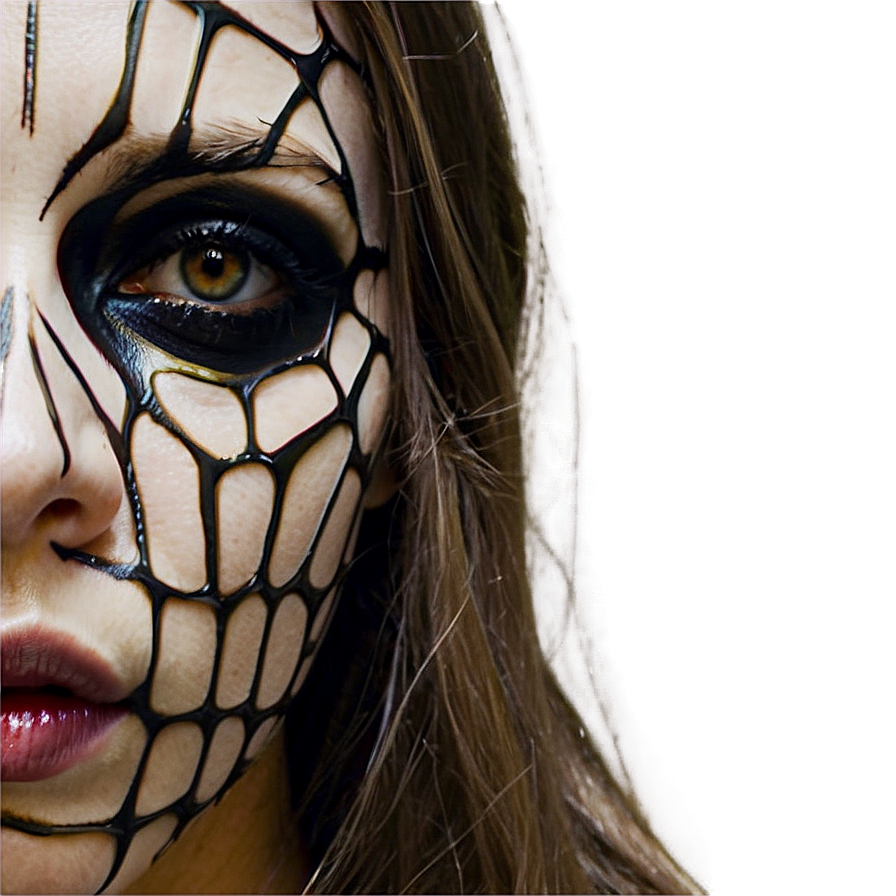 Spiderweb Makeup Closeup PNG