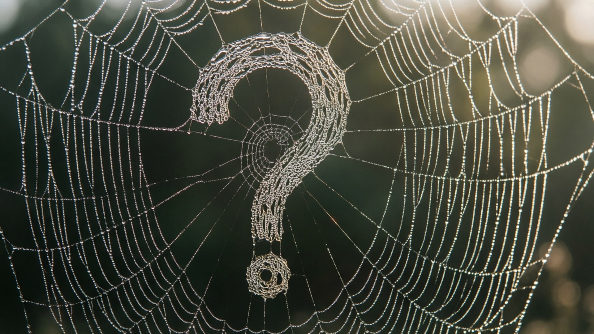 Question de Toile d'Araignée Fonds d'écran