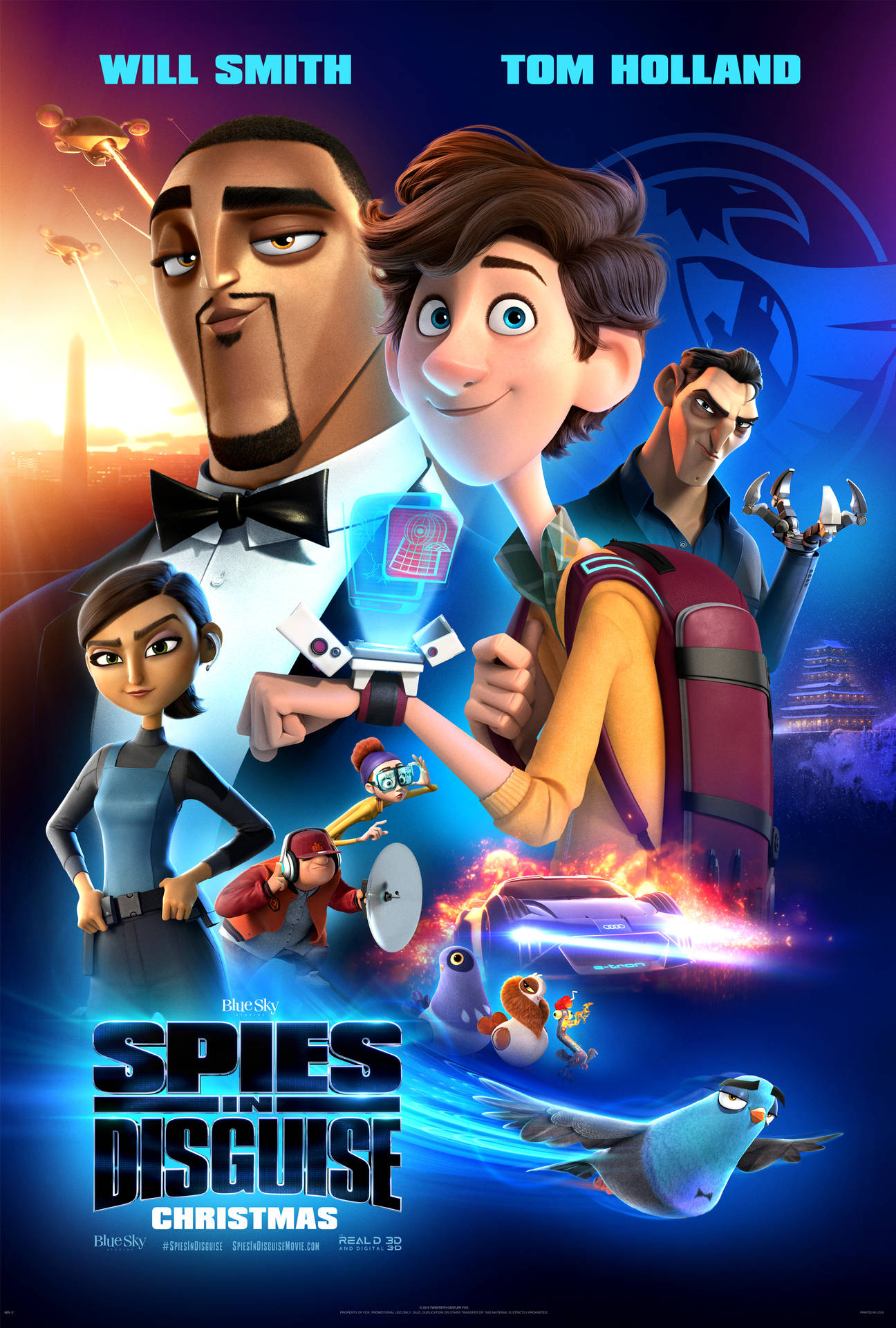 Caption: Exciting New Poster Of Animated Movie, Spies in Disguise Wallpaper