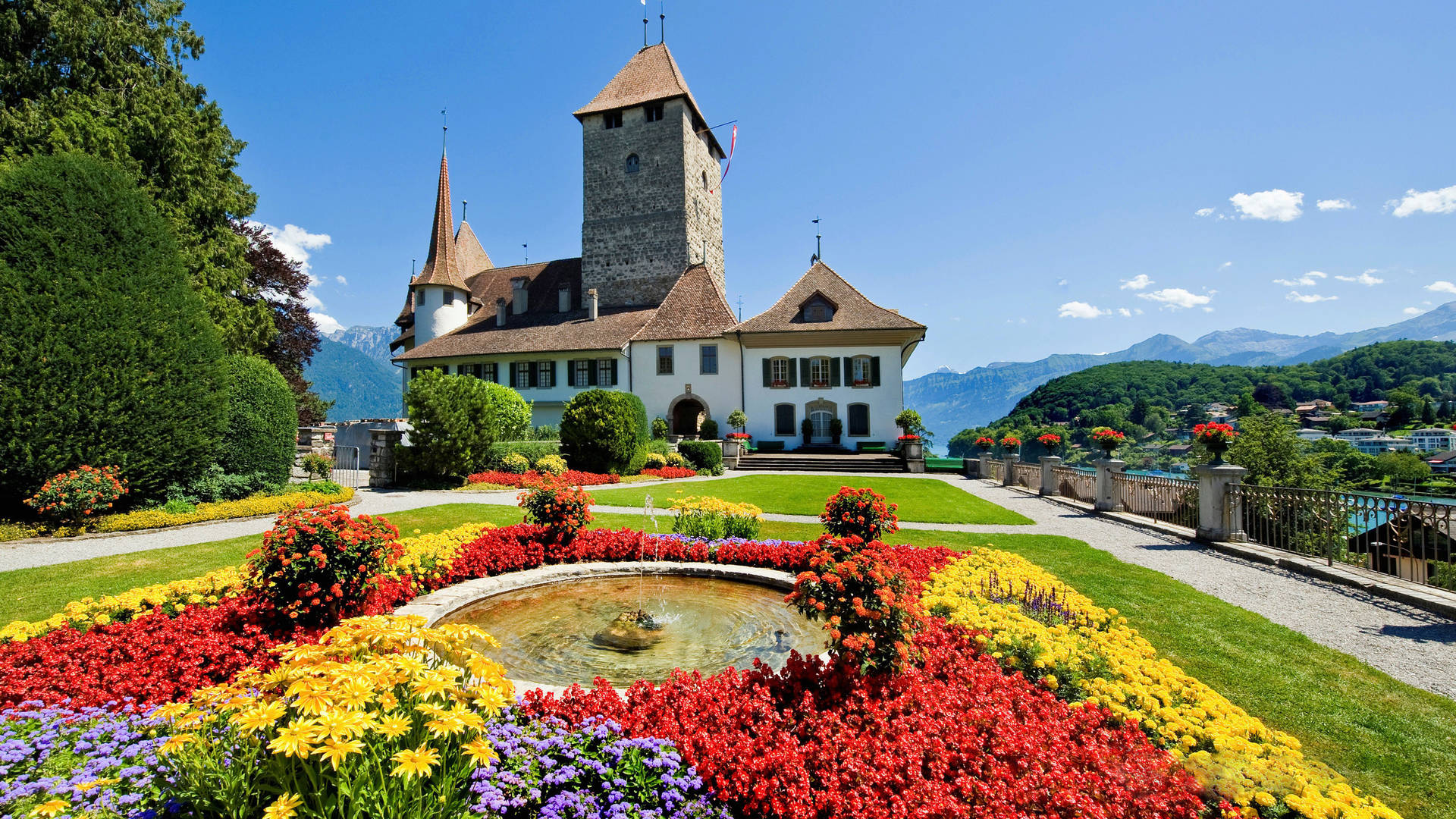 Castillode Spiez, Suiza Fondo de pantalla