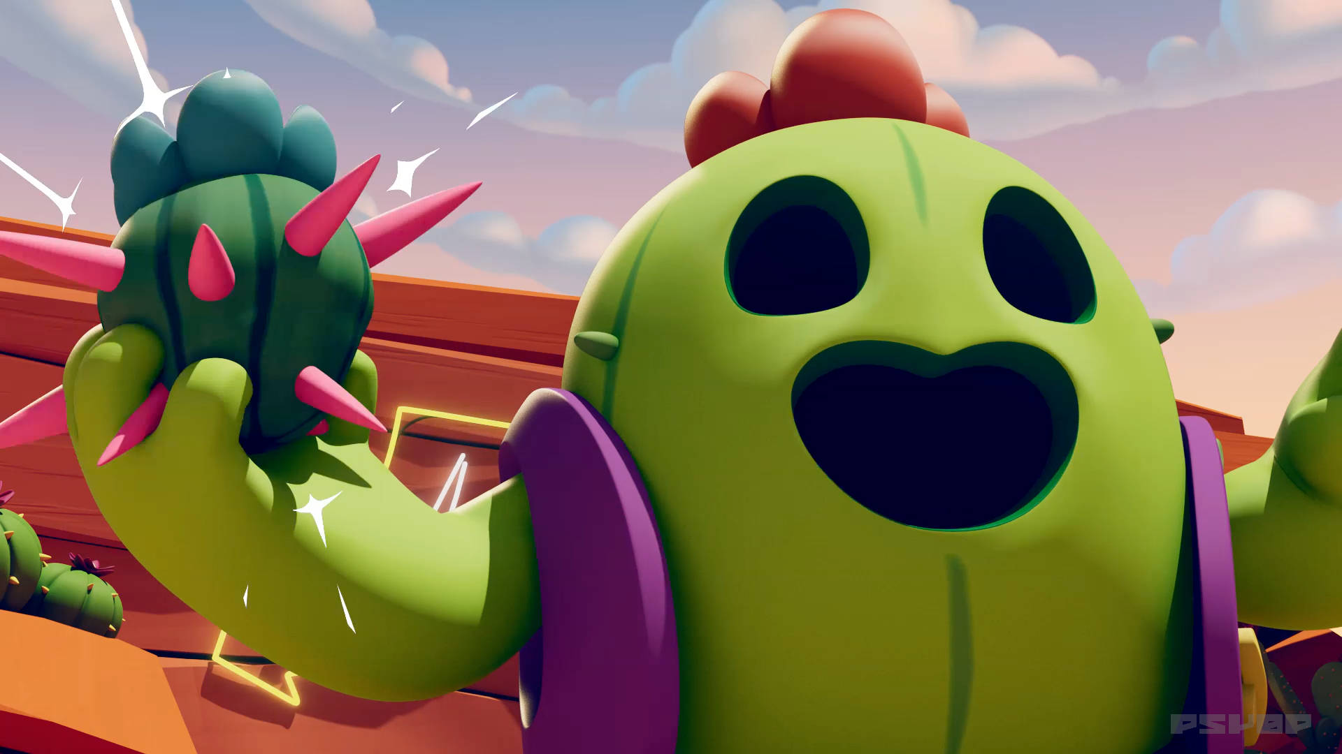 Download Power of Spike from Brawl Stars Wallpaper