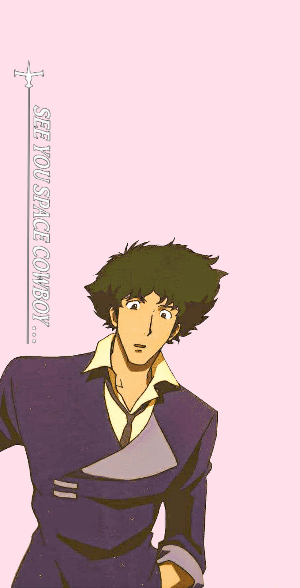 Spike Spiegel Cowboy Bebop Pink Backdrop Wallpaper