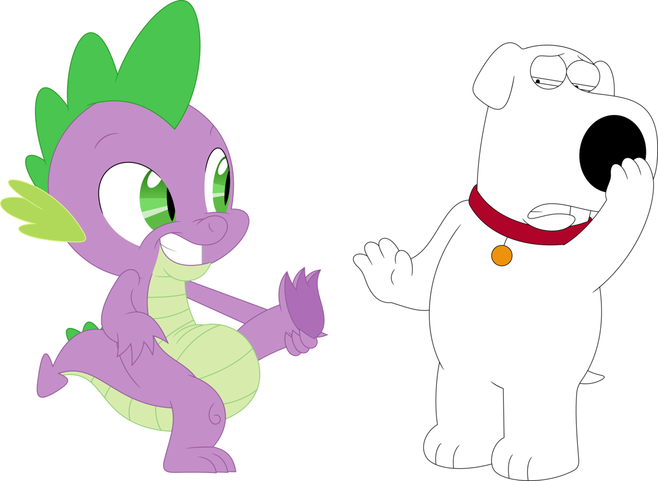 Spike_and_ Cartoon_ Dog_ Vector PNG