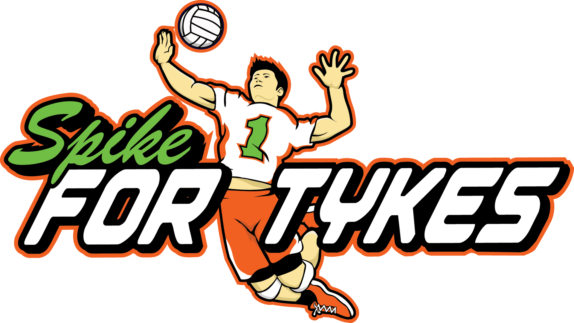 Spikefor Tykes Volleyball Logo PNG