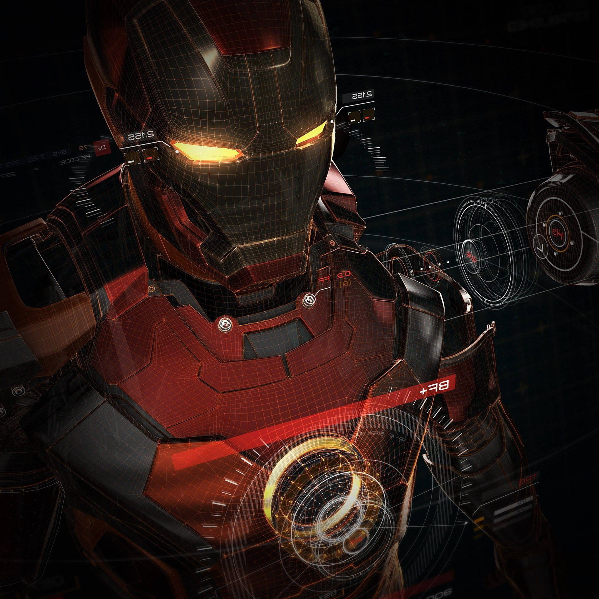 Spil Iron Man Schematics Wallpaper