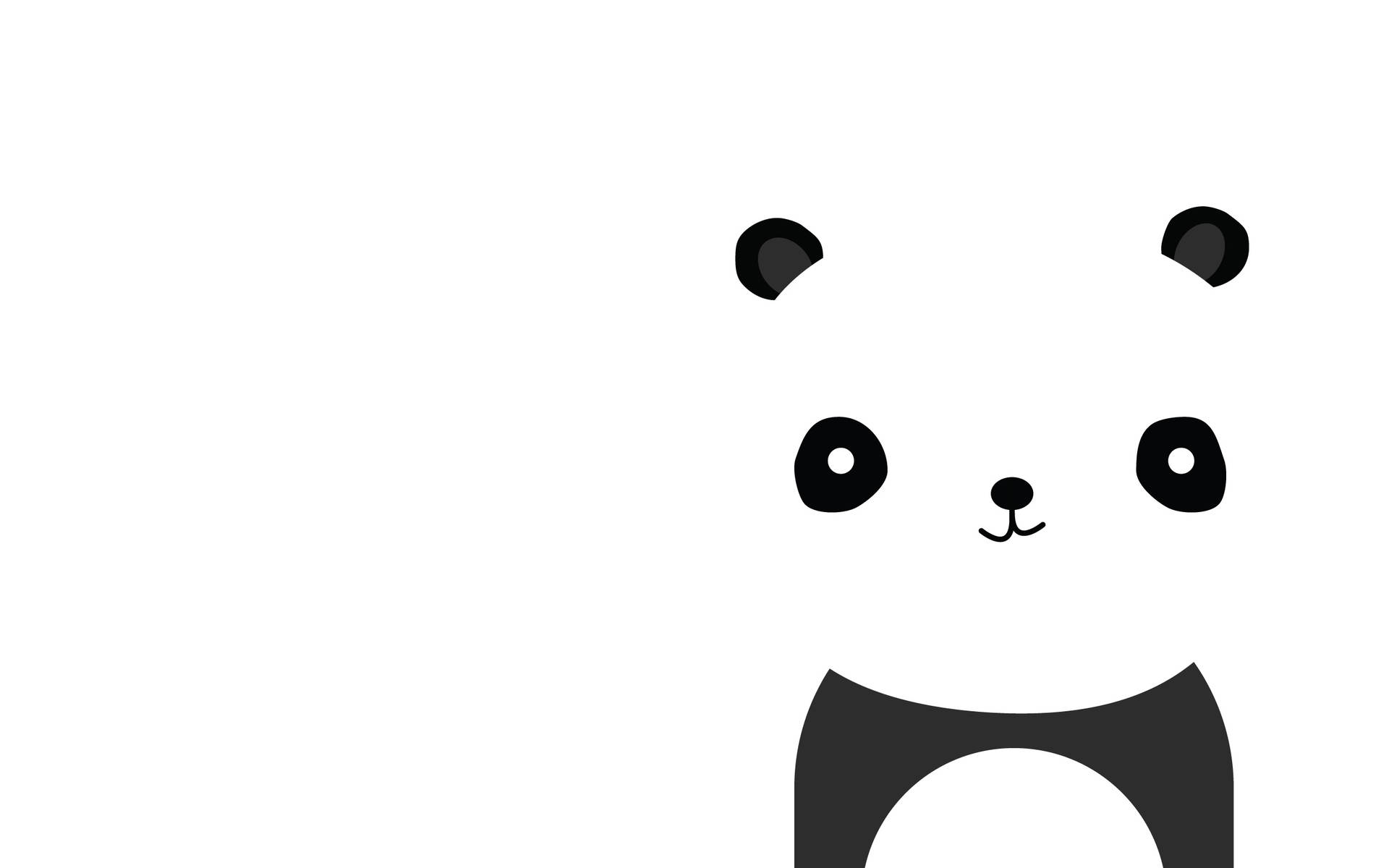 Spil Panda På Hvid Wallpaper