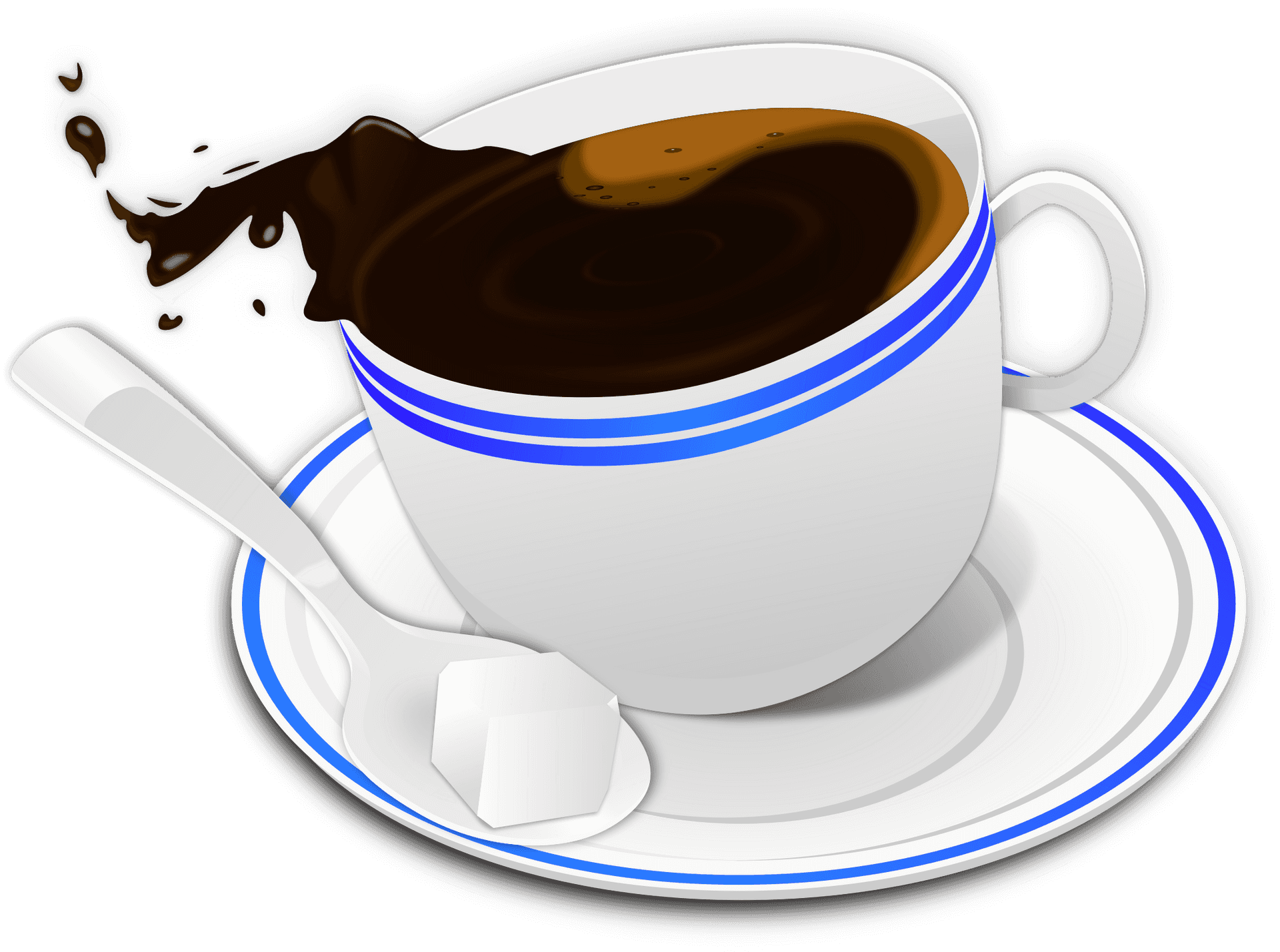 Spilled Coffee Cup Animation PNG