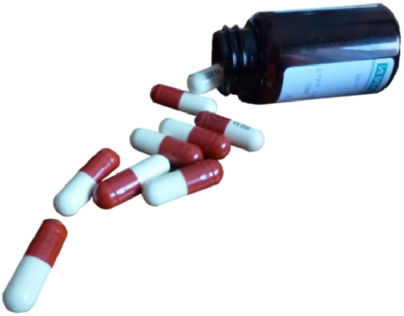 Spilled Pill Bottle Capsules PNG