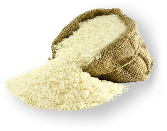 Spilled Rice Bag Image PNG