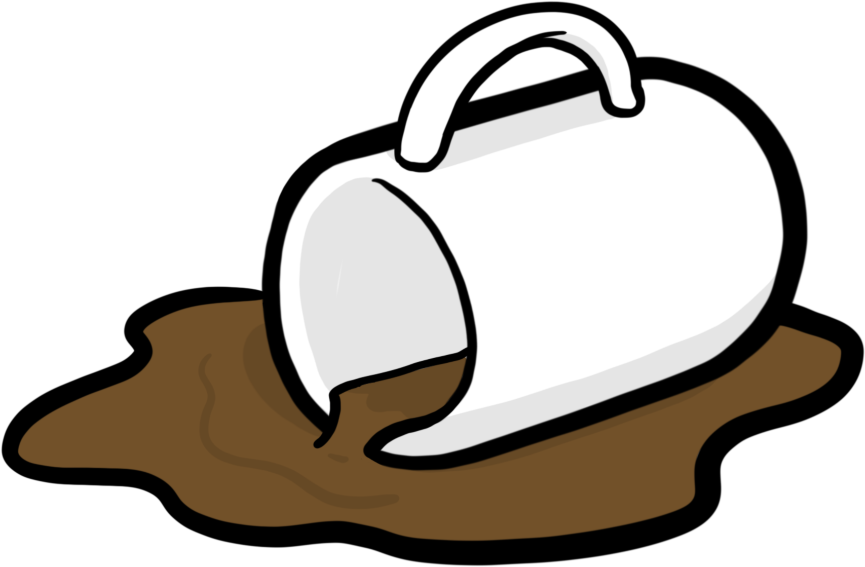 Spilled Teapot Cartoon PNG
