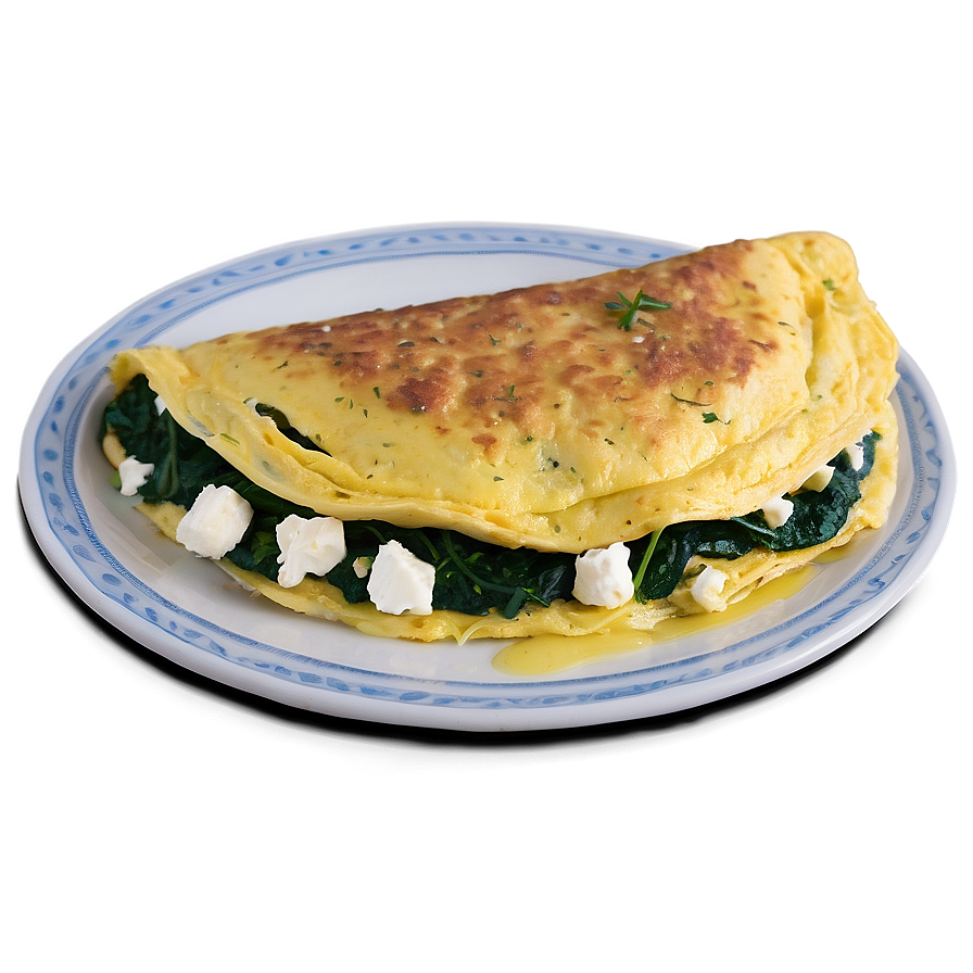 Download Spinach And Feta Omelette Png 06262024 | Wallpapers.com