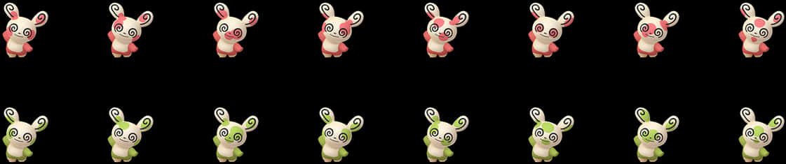 Spinda_ Variants_ Pokemon PNG