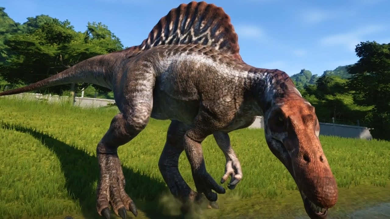 Majestuosospinosaurus Deambulando Por La Jungla Fondo de pantalla