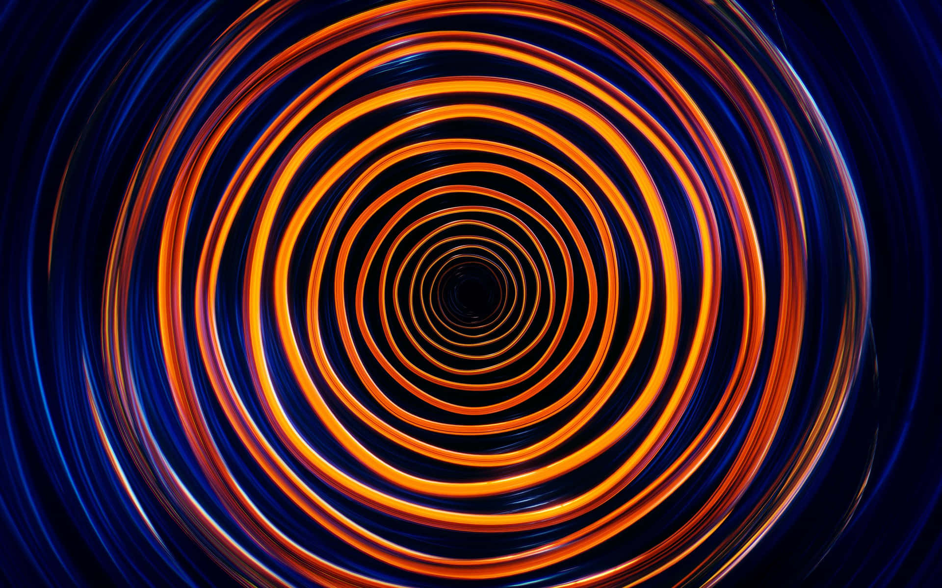 Abstract spiral twisting in a blue light