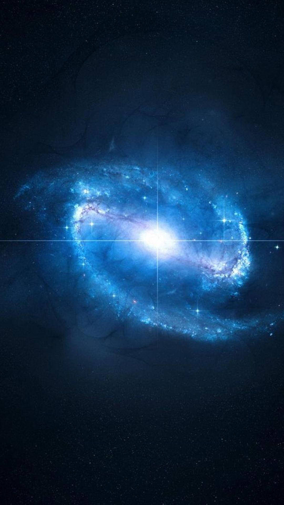 Spiral Blå Galaxy Wallpaper