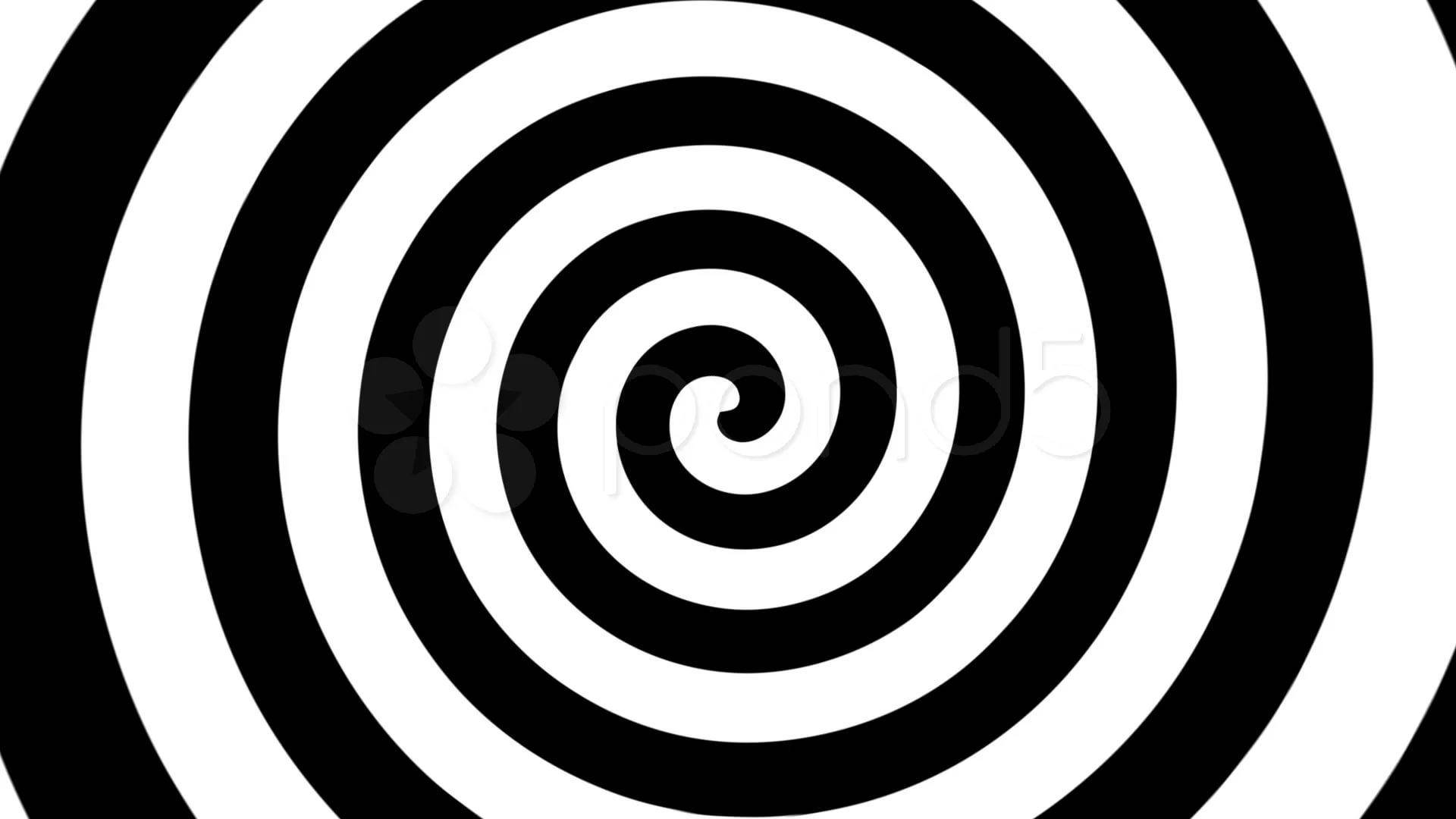 Schwarzeund Weiße Spiralförmige Optische Kunst Wallpaper