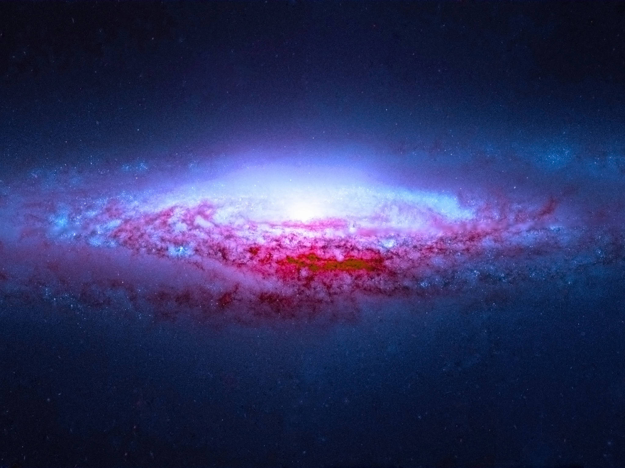 Spiral Colorful Galaxy In The Universe Wallpaper