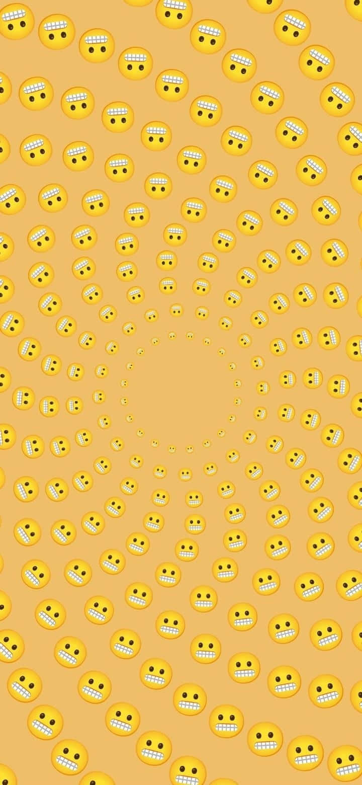 Spiral Emoji Pattern Wallpaper