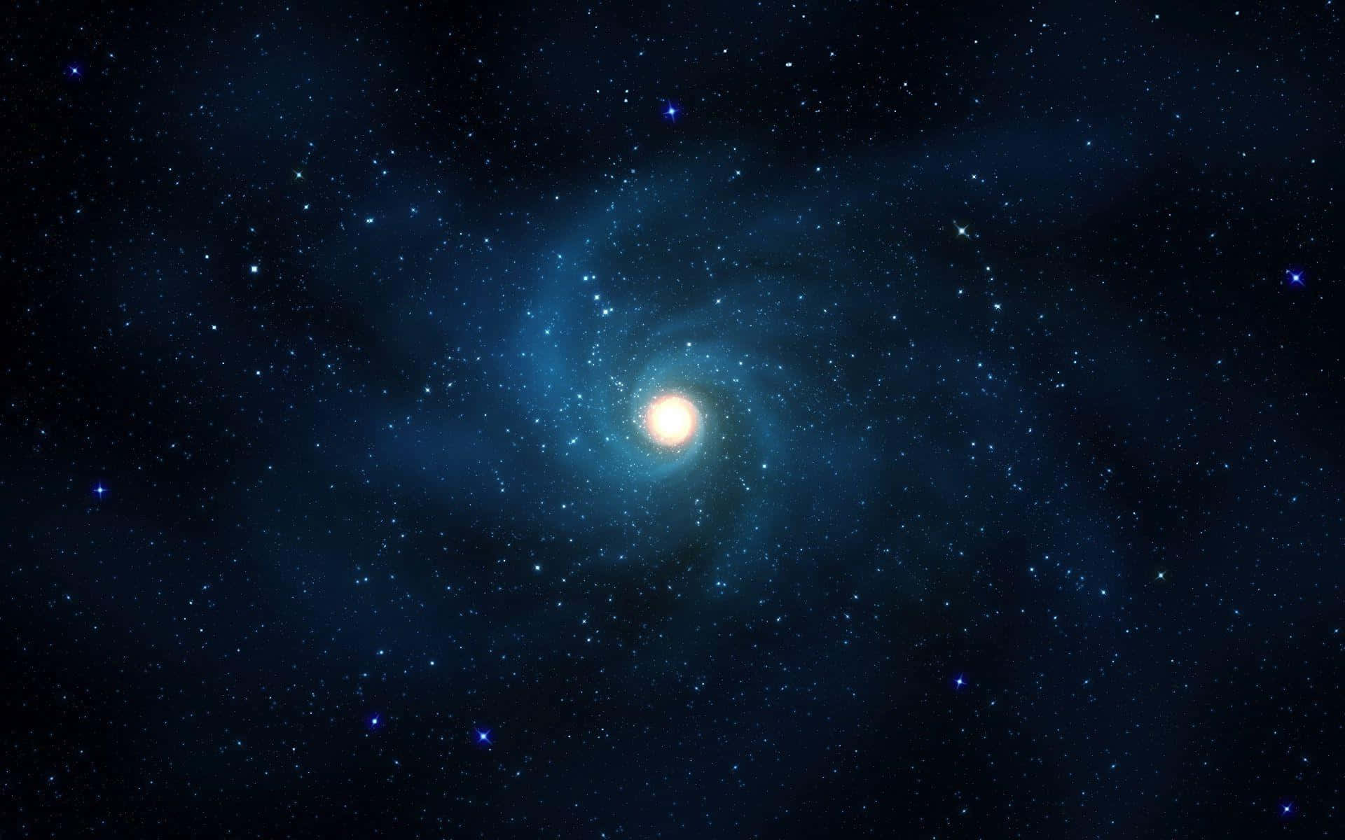 Mesmerizing Spiral Galaxy in Deep Space Wallpaper