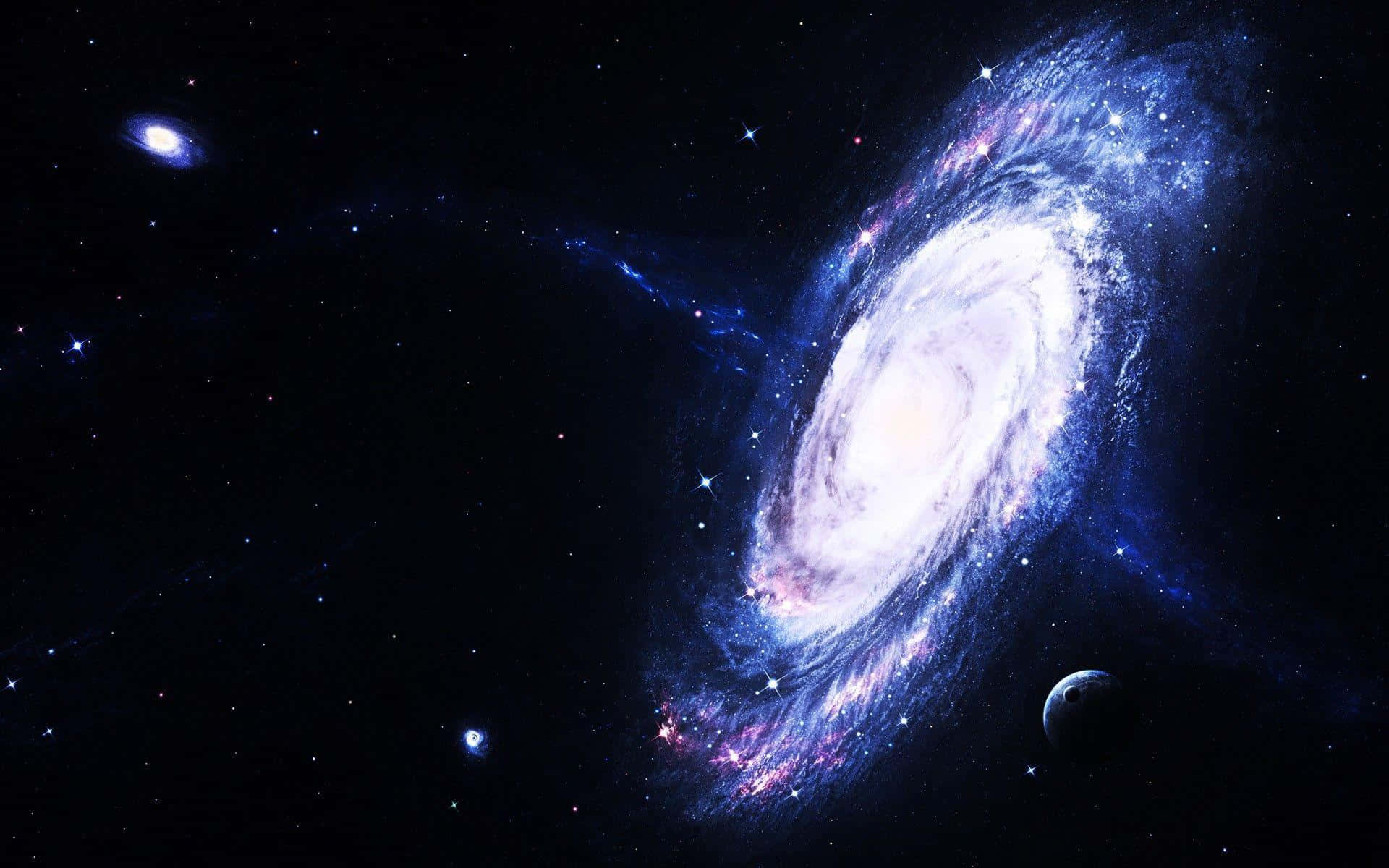 Majestic Spiral Galaxy in the Vast Universe Wallpaper