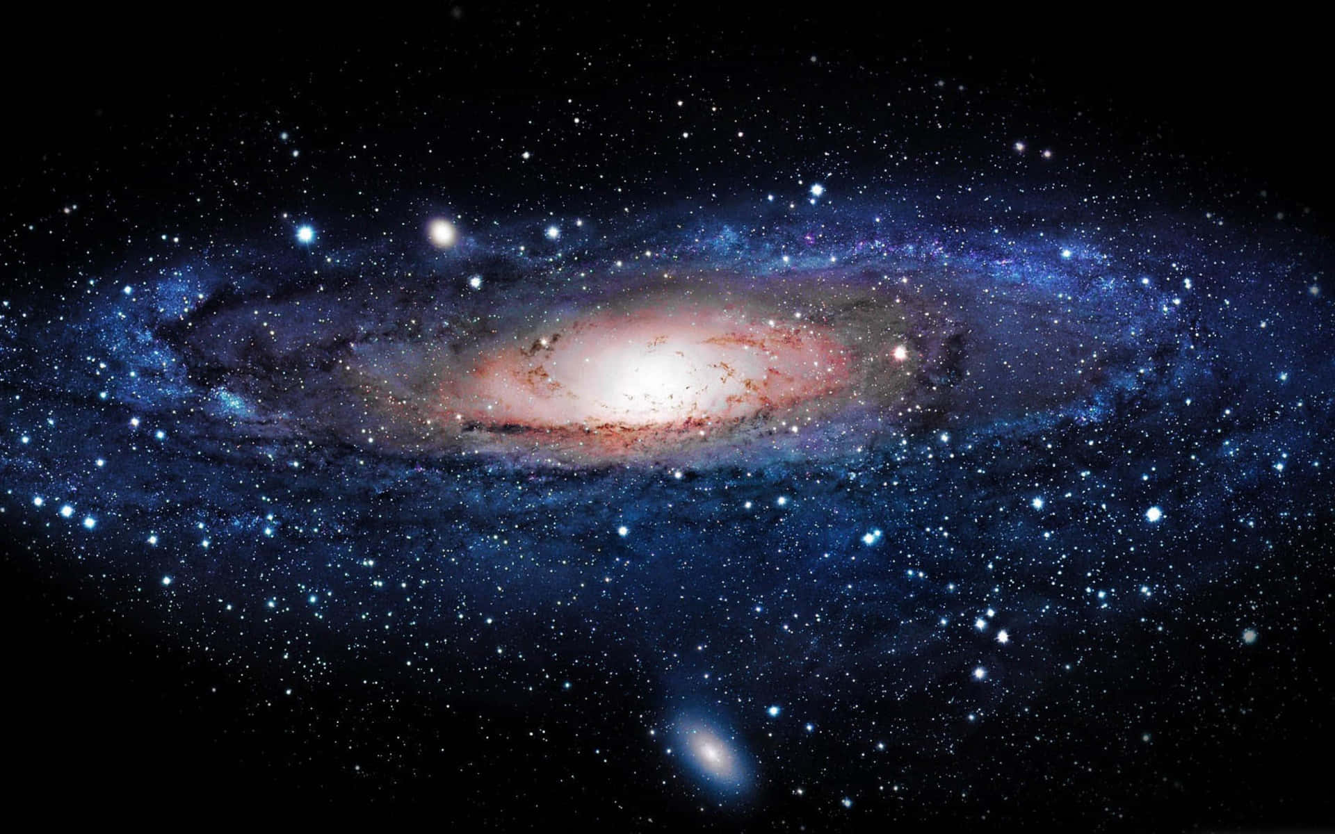 Mesmerizing Spiral Galaxy in the Depths of Space Wallpaper