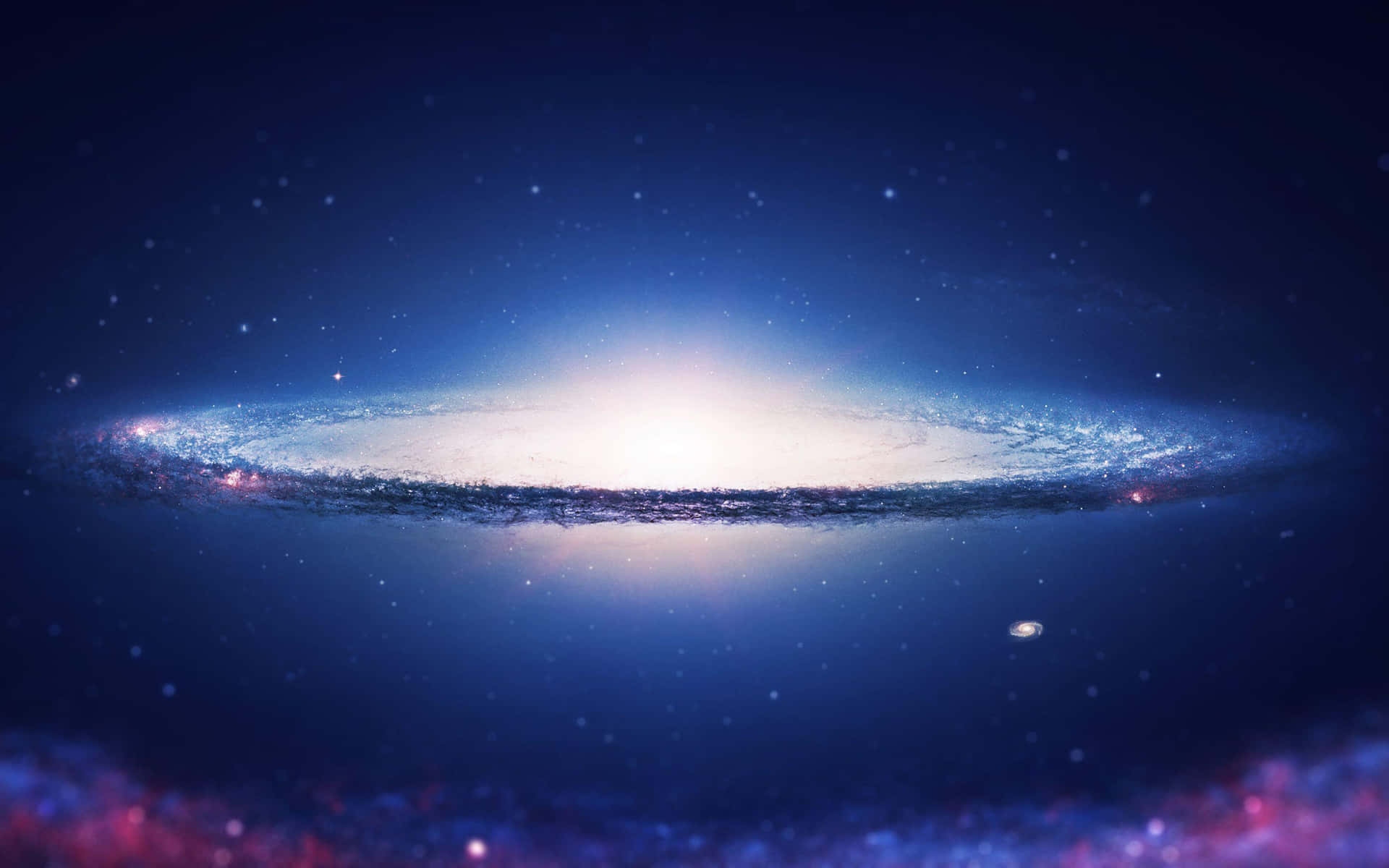 Caption: Majestic Spiral Galaxy in the Cosmos Wallpaper