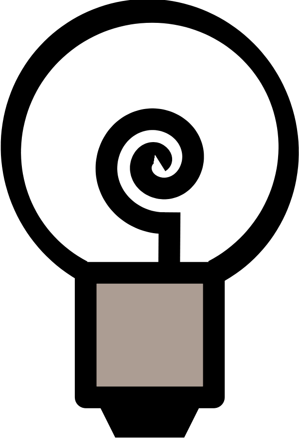 Spiral Lightbulb Icon SVG
