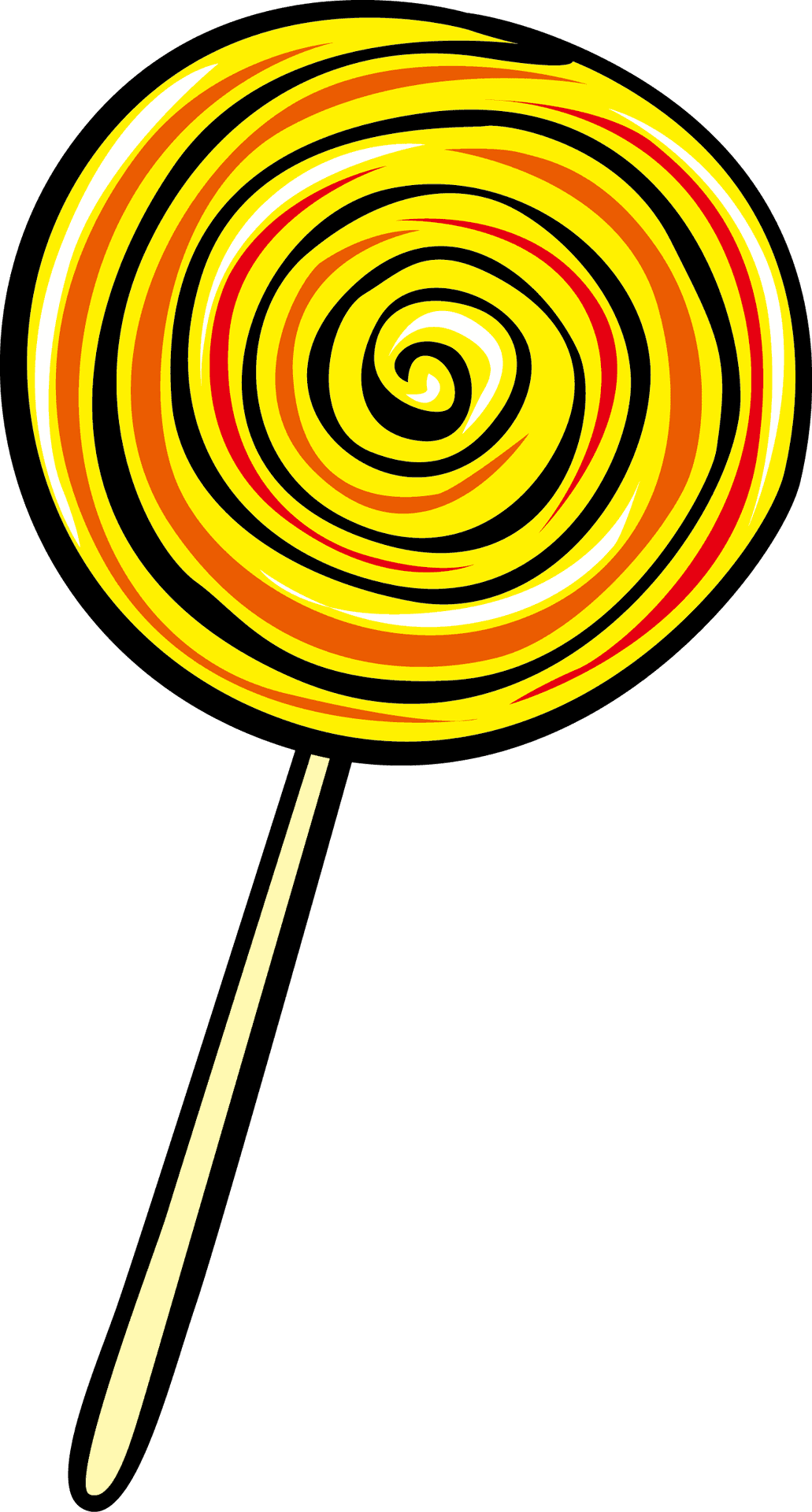 Spiral Lollipop Illustration PNG