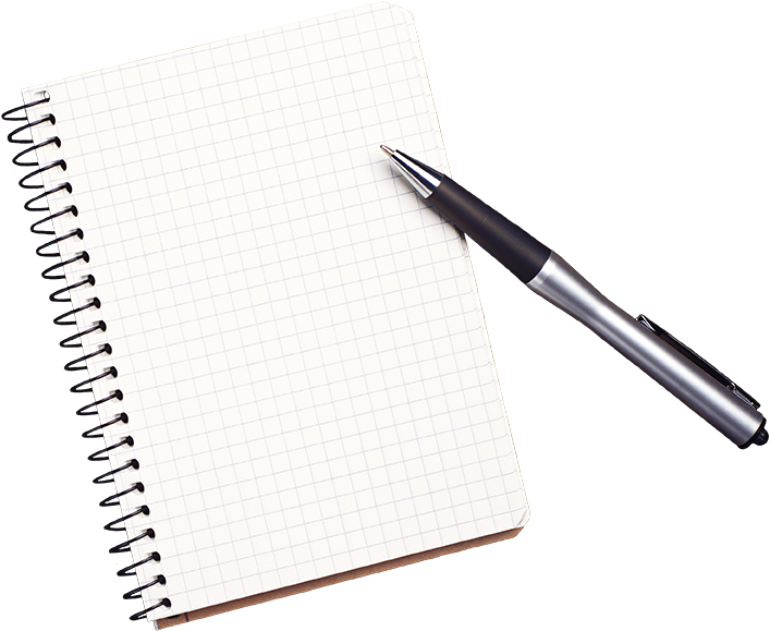 Spiral Notebookand Pen PNG