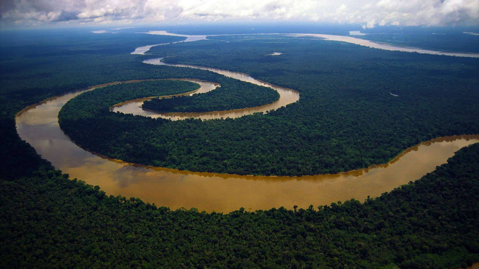 Spiral River In Amazonas Wallpaper