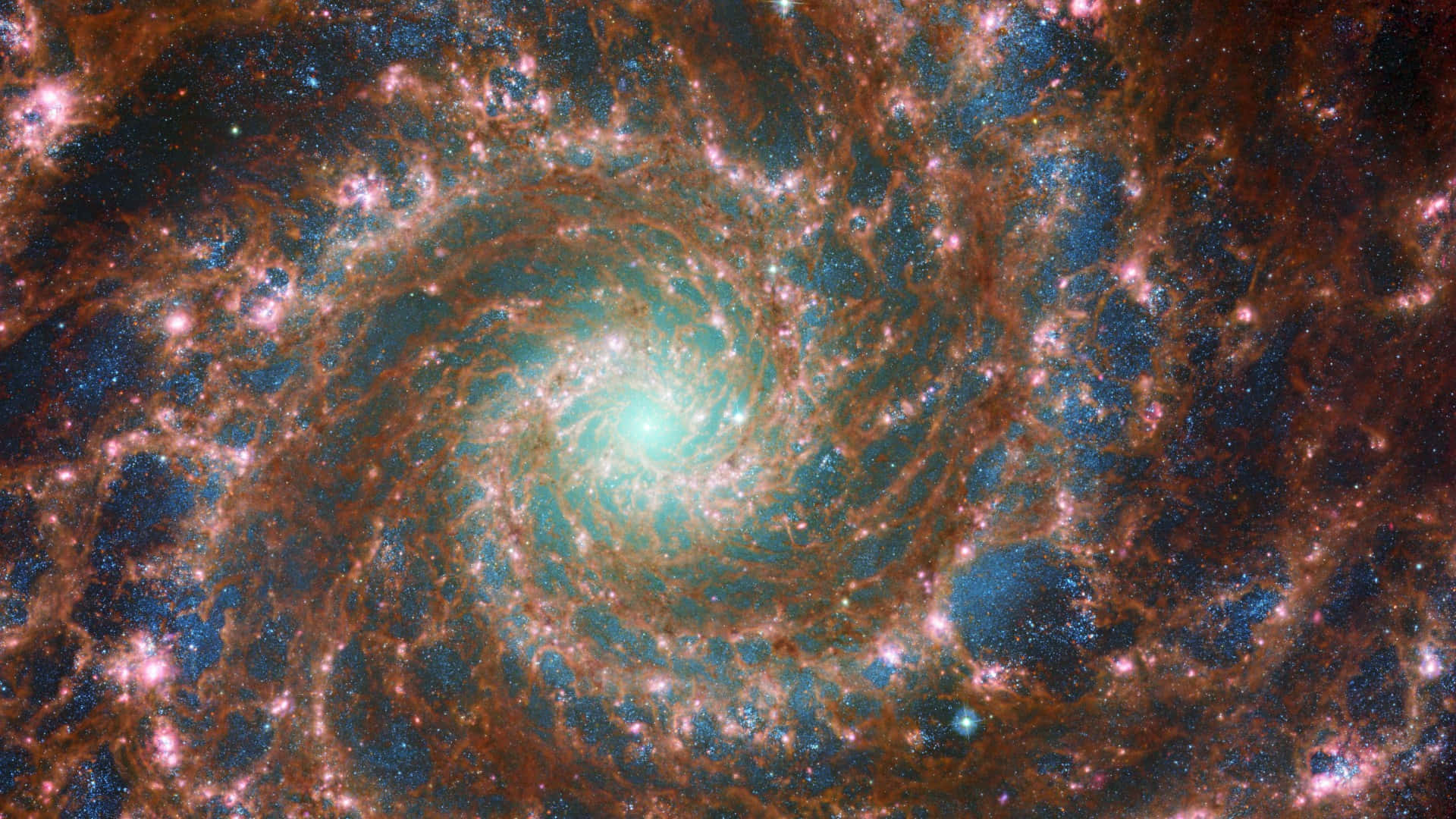 Spiral Shaped Phantom Galaxy Astronomy Wallpaper