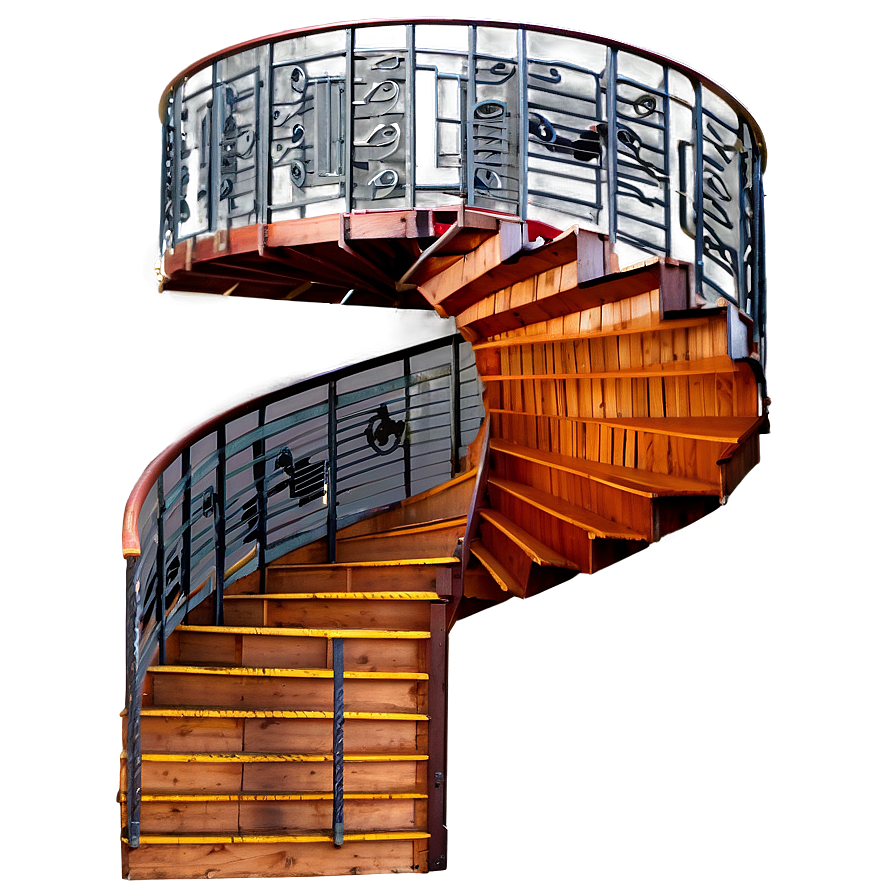 Spiral Staircase Deck Access Png Pmt24 PNG