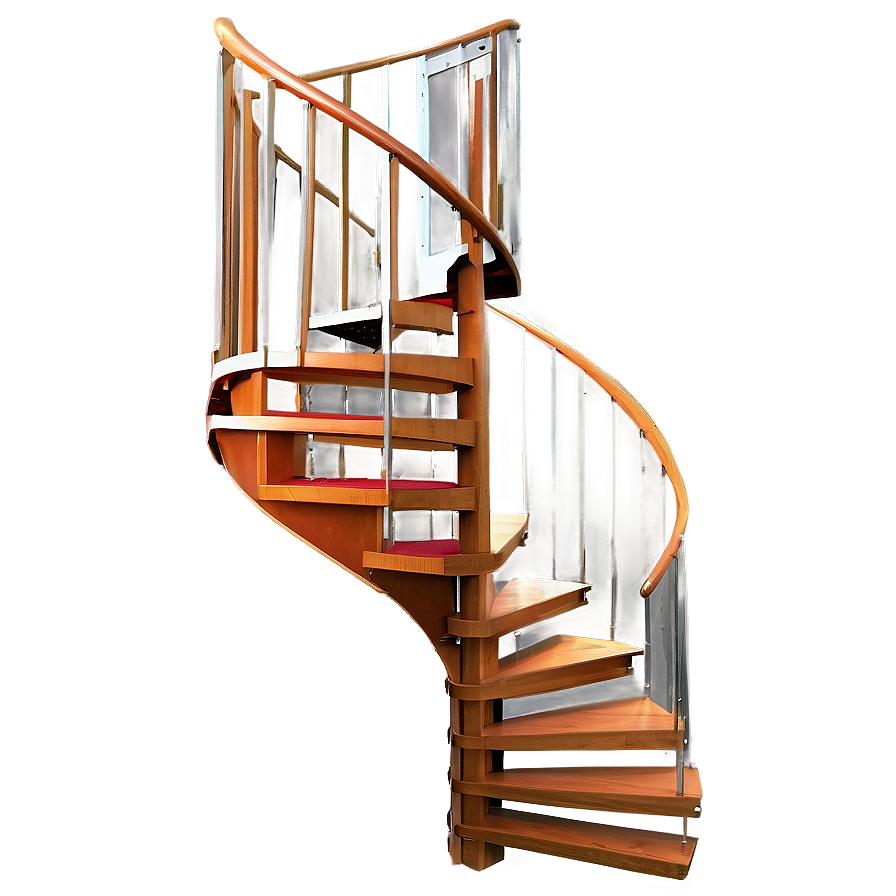 Spiral Staircase With Landing Png 9 PNG