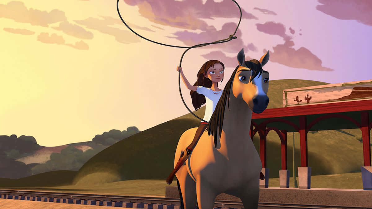 Friends Forever! Lucky and Pru from Spirit Riding Free Wallpaper