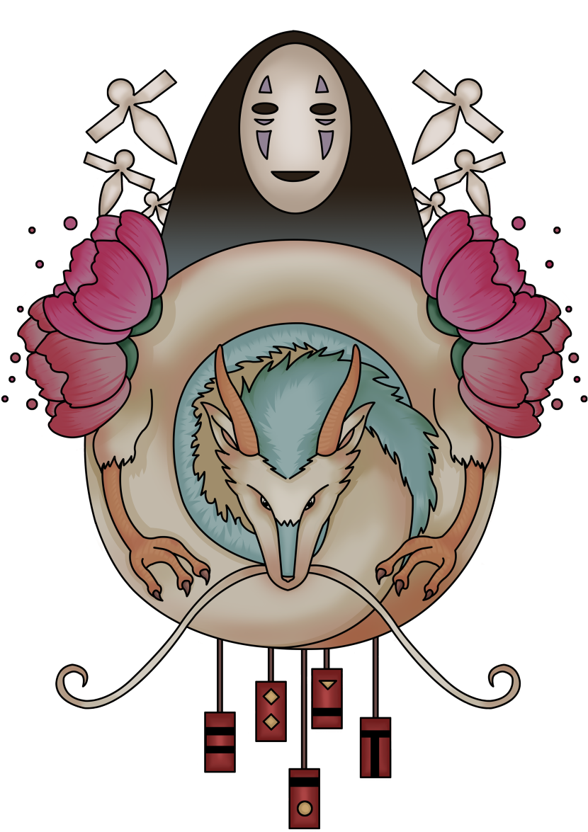 Spirited Away Characters Artwork PNG