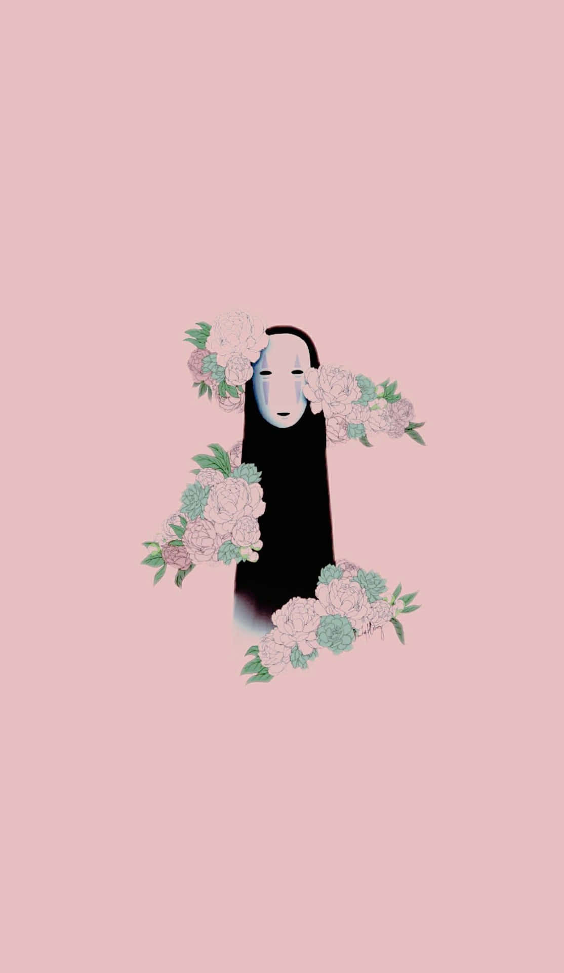Spiritedaway Pink No Face Minimalist Floral Would Be Translated To 
