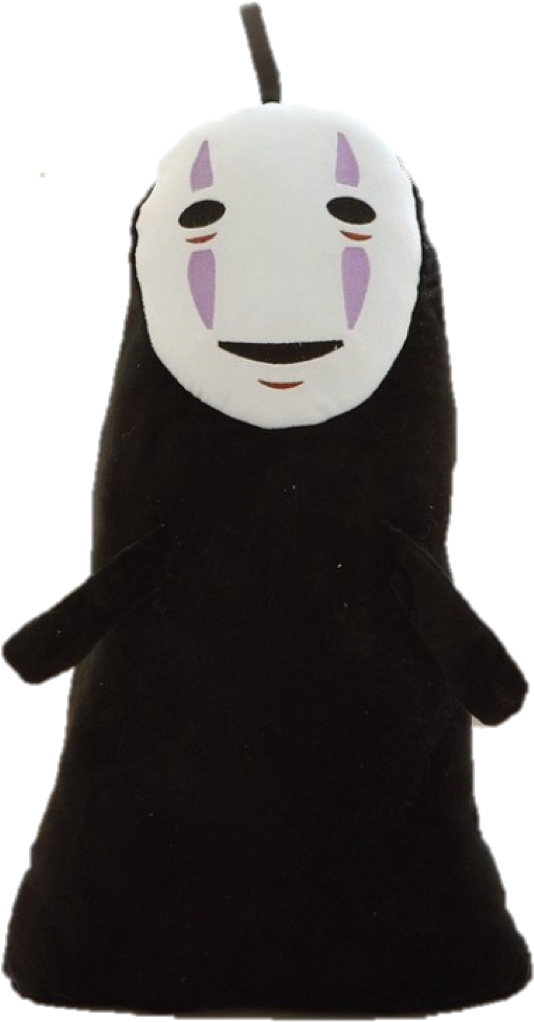 Spirited Away No Face Plush Toy PNG