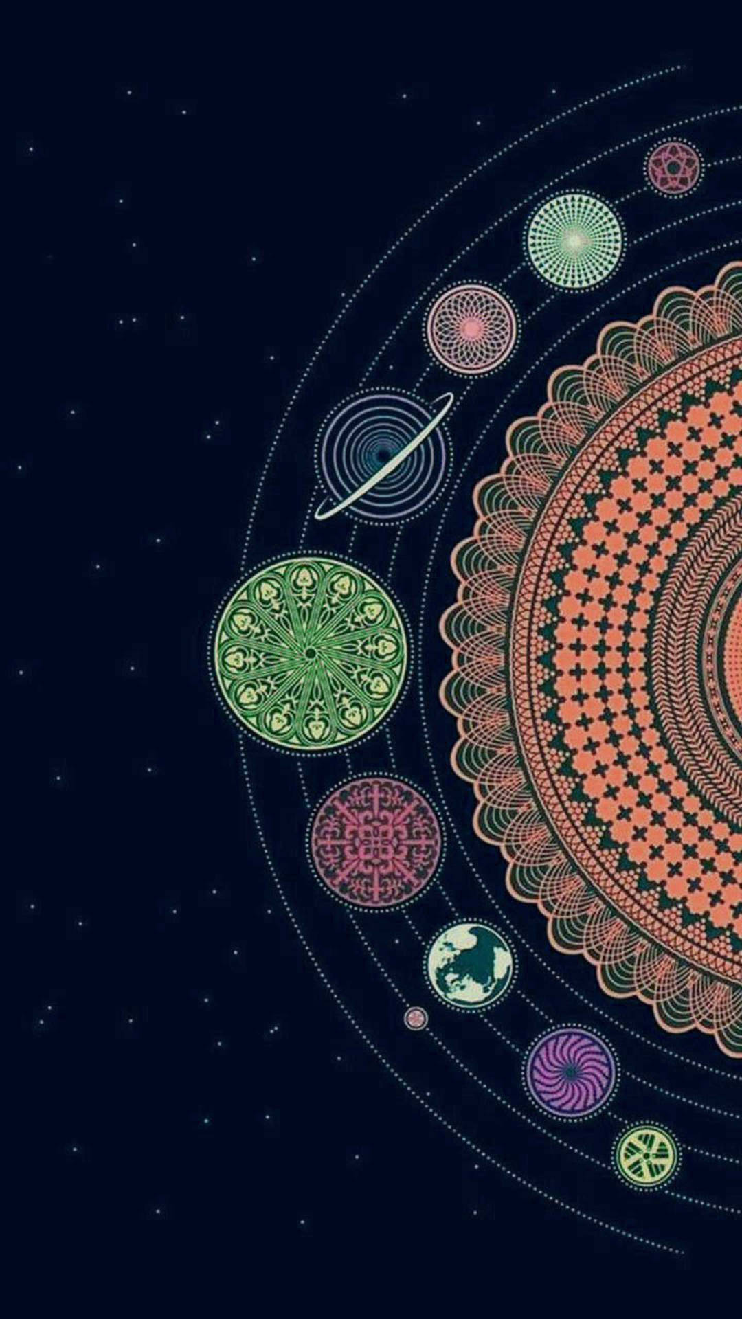 Spiritual Aesthetic Solar Mandala Wallpaper