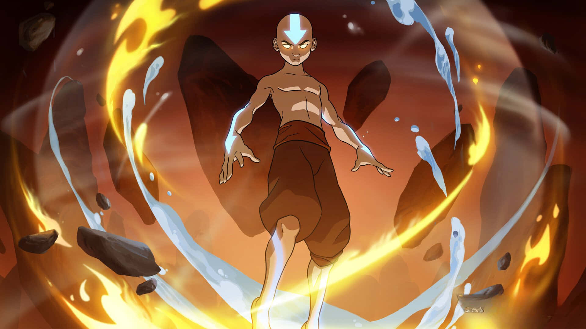 Spiritual Freedom With Avatar Aang Wallpaper